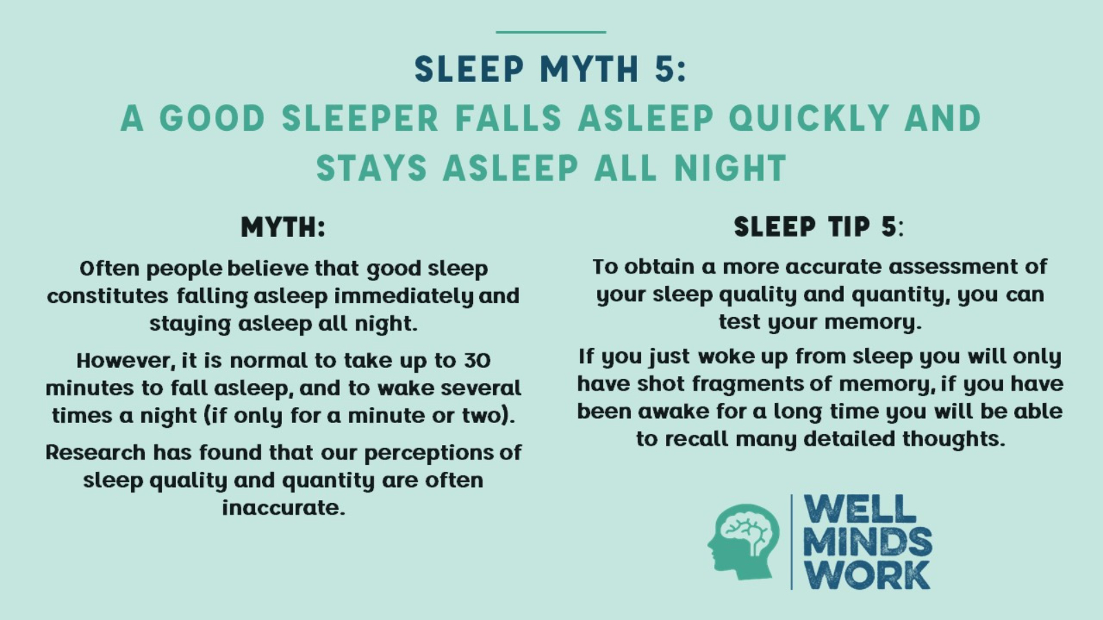 August 2022 Post - Sleep Series (Myth and Tip 5) - website